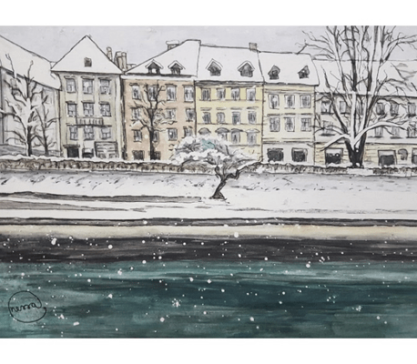 Zimsko veselje – odprtje razstave Neže Erjavec