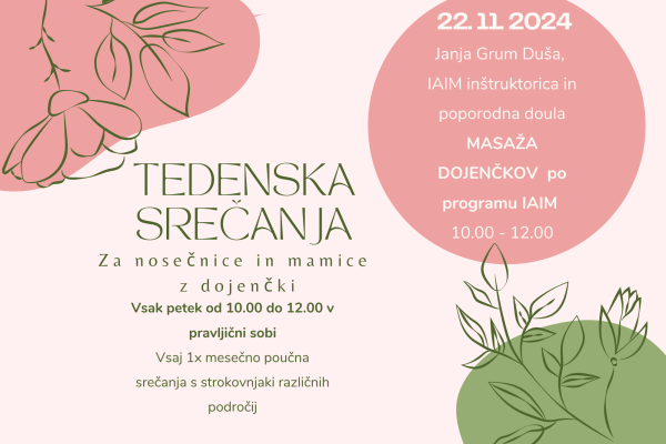 TEDEN SPLOŠNIH KNJIŽNIC: Srečanje nosečnic in mladih mamic ter predstavitev masaže dojenčkov (Grosuplje)