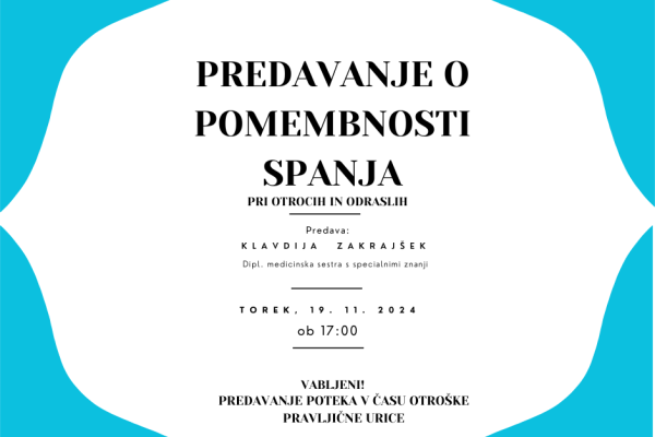 TEDEN SPLOŠNIH KNJIŽNIC: Predavanje o pomembnosti spanja (Grosuplje)