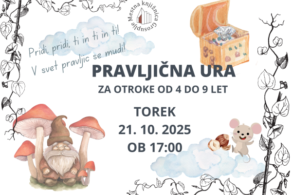 Pravljična ura za otroke, stare od 4 – 9 let (Grosuplje)