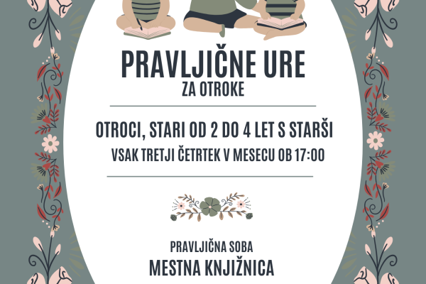 Pravljično-igralna ura za otroke od 2. do 4. leta (Grosuplje)