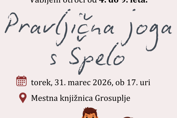 Pravljična joga za otroke od 4. do 9. leta (Grosuplje)