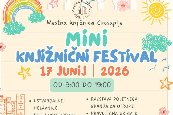 Mini knjižnični festival 2026 (Grosuplje)