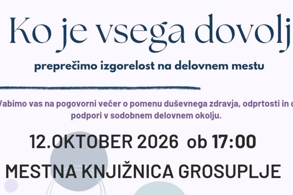 VABILO Ko Je Vsega Dovolj Spletna
